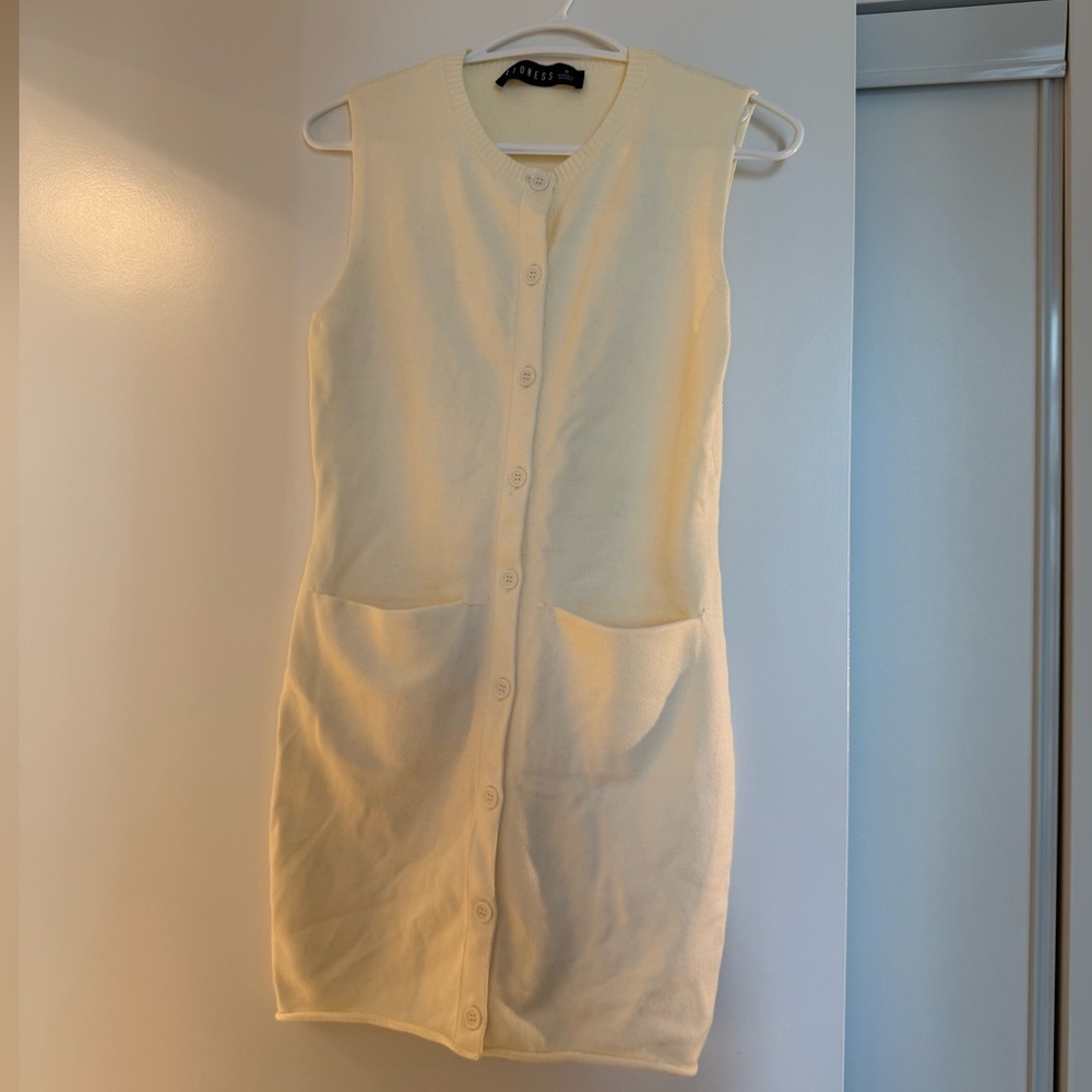 Lioness Cream Sleeveless Mini Dress